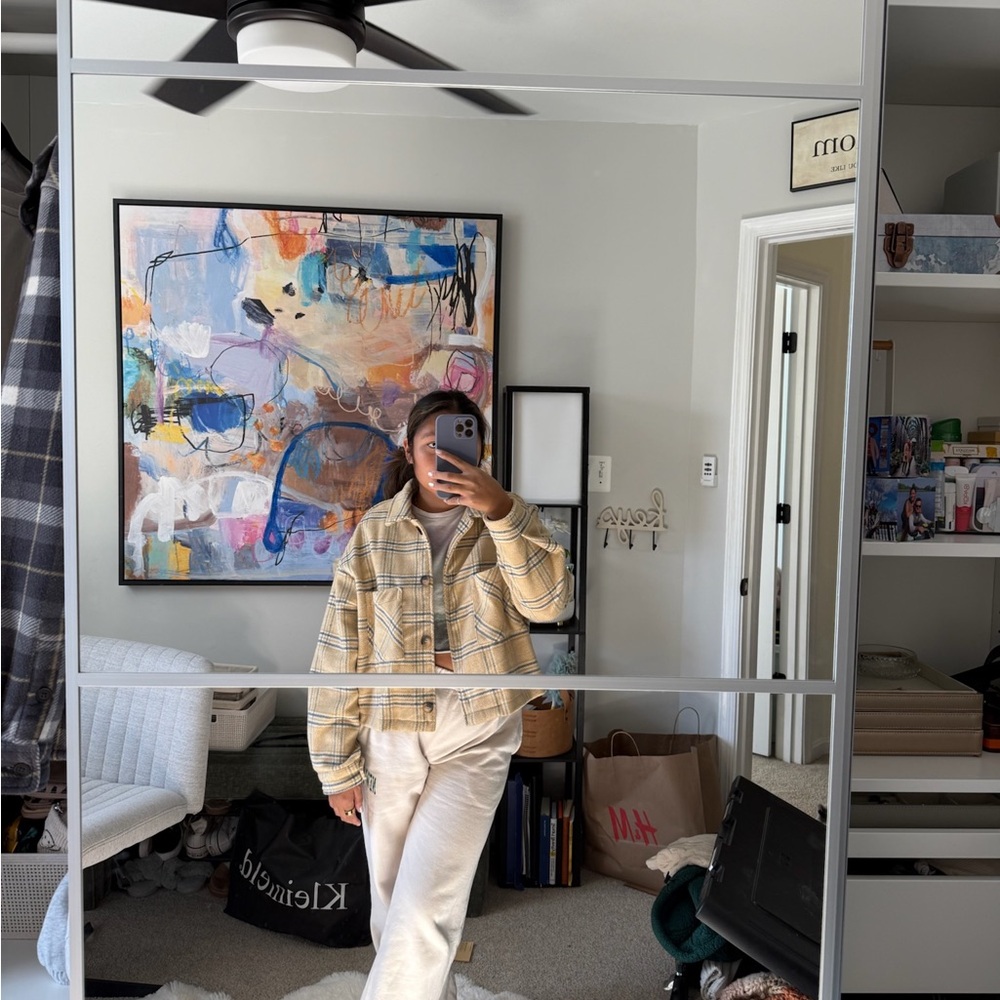 yellow plaid jacket